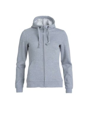 Clique Basic Hoody Full Zip Ladies Grå Melange