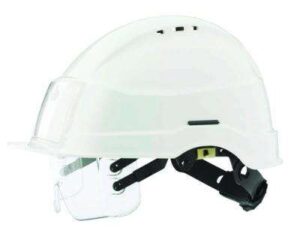 Iris 2 hjelm hvit m/ID kortholder og visir