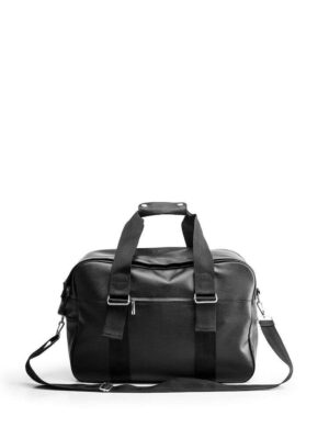 Weekendbag i kunstskinn, svart