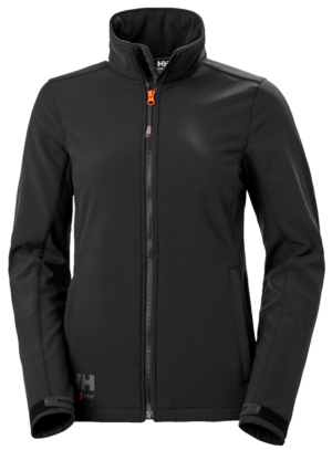HH W LUNA SOFTSHELL JACKET 990 BLACK