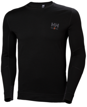 HH LIFA MERINO CREWNECK 990BLACK