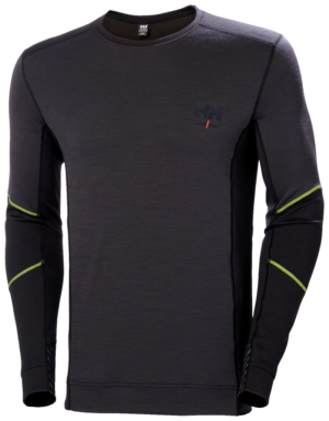 HH LIFA MERINO CREWNECK 999BLACK