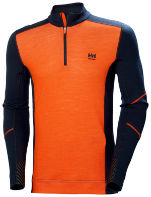 HH LIFA MERINO HALF ZIP 592NAVY