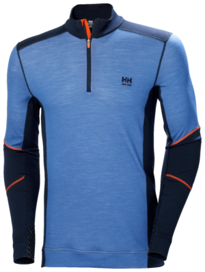 HH LIFA MERINO HALF ZIP 595NAVY