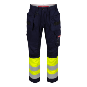 El-line bukse m/verktøylommer Marine/Fl.gul