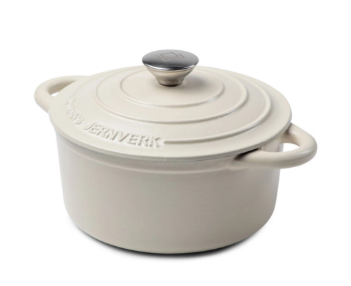 OJ Cast Iron Pot 5 litre Off White