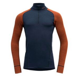 DEVOLD - DUO ACTIVE MERINO 205 Z.NECK MAN FLAME/INK