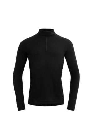 DEVOLD - DUO ACTIVE MERINO 205 Z.NECK MAN BLACK