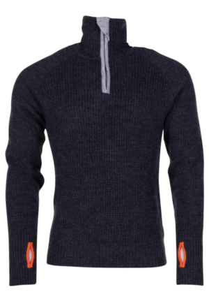 Prowl Svalbard Ullgenser w/ zip Mørkegrå melange