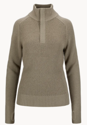 TW Robin Low Half Zip Oliven W